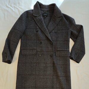 Banana Republic Plaid Double-Breasted Coat